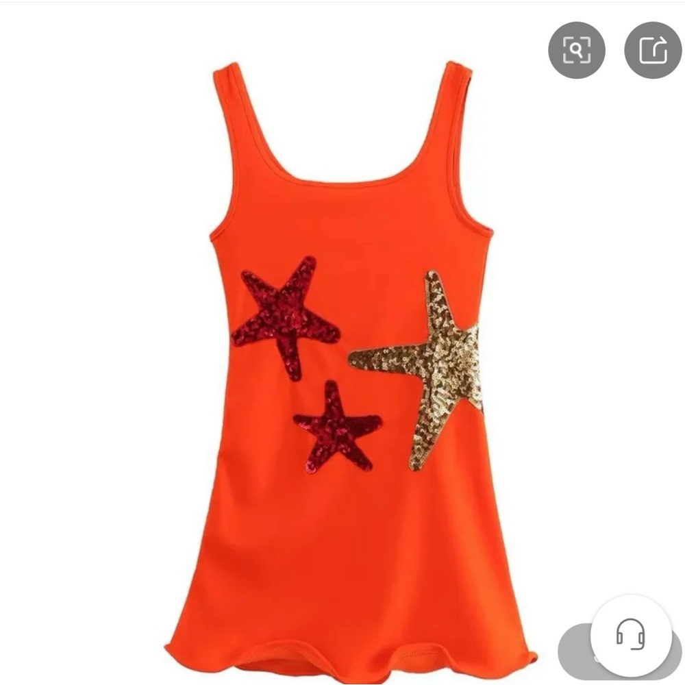 Orange Starfish Dress